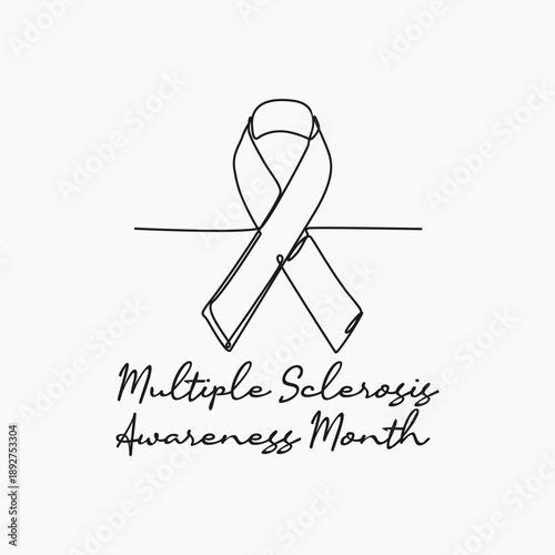 line art of Multiple Sclerosis Awareness Month good for Multiple Sclerosis Awareness Month celebrate. line art.