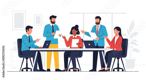 Business Team Meeting Office Discussion.