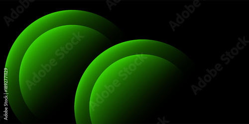 Black and green abstract background with gradient transition, blended rounds, overlay pattern. eps10,