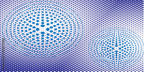 Blue abstract background with glowing dotted wave and smooth futuristic motion effect