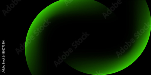 Black and green abstract background with gradient transition, blended rounds, overlay pattern. simple presentation