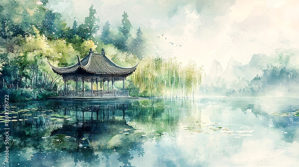 Fototapeta premium Ink Jiangnan