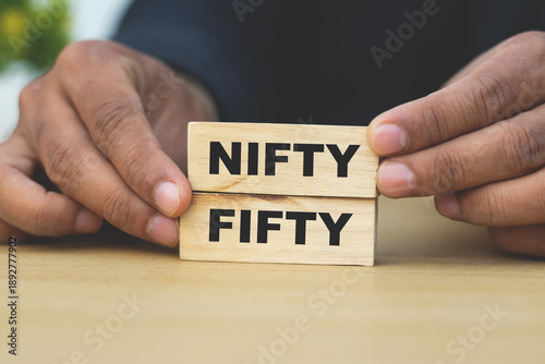 Tableau sur toile Nifty fifty 50 indian stock market index