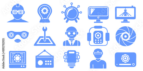 A professional vector set of travel and tourism icons featuring modern web design symbols and business service illustrations for internet technology concepts