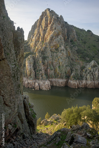 Wallpaper Mural Monfrague cliff over Tagus river Torontodigital.ca