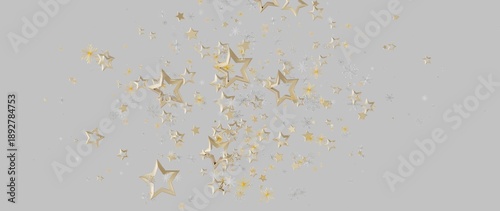 Stylish gold star and confe...