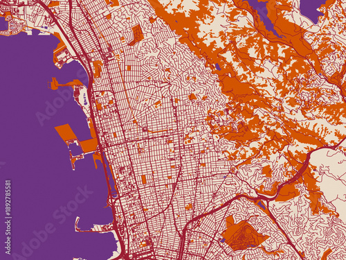 Photos Urban cartographic illustration — Berkeley, California
