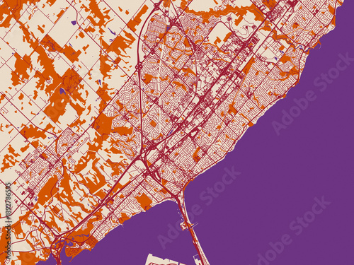 Fotografia Burlington – street map, Ontario