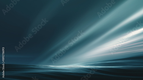 Abstract Oceanic Symphony: A mesmerizing display of oceanic essence, with dynamic streaks of light dancing across the sea, evoking a sense of ethereal mystery and boundless vastness.