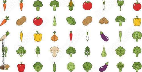 Colorful assortment of fresh vegetables for healthy eating and meal prep