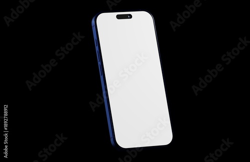 Stylish blue smartphone dis...