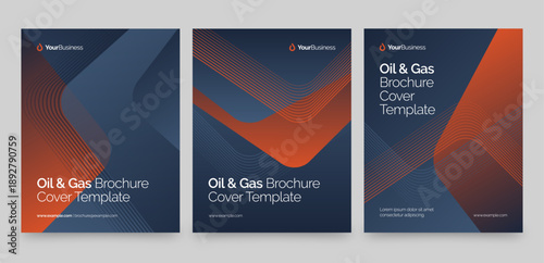 Brochure Report Cover Template in Abstract, Creative & Modern Corporate Theme for Large Company Docs