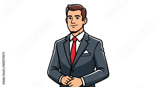 Businessman in suit confident professional man.