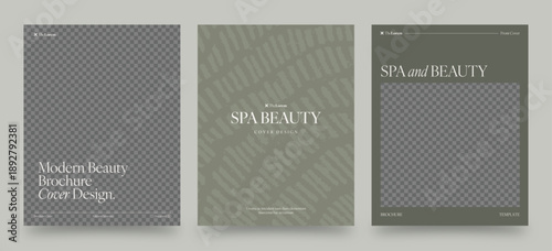 Elegant Wellness Brochure Cover Template for Beauty Spa, Salon & Healthcare Clinics