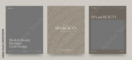 Elegant Wellness Brochure Cover Template for Beauty Spa, Salon & Healthcare Clinics