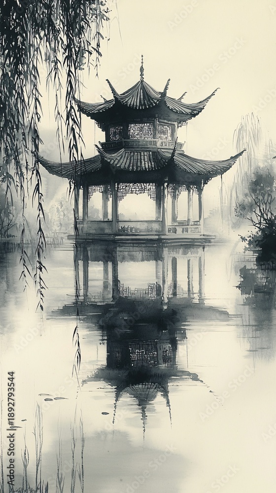 Obraz premium Ink wash painting