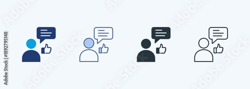 Stakeholder Feedback Multiple Style Icon Collection