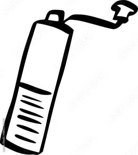 Manual Coffee Grinder, Quirky Cafe And Bar Illustration