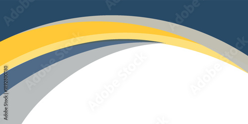 blue and yellow wavy shape background. suitable for business poster design, corporate banner, presentation, flyer, social media post. eps 10