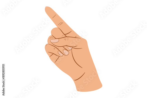 Index finger pointing upwards, symbolizing direction or a single idea.