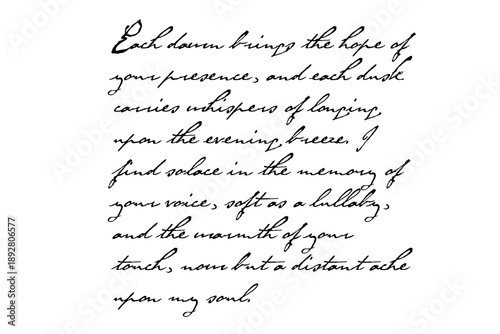 Fotografija Vintage Ephemera Letter Overlay