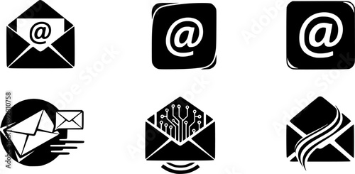 Email icons multiple style collection. icon in vector. Logotype
