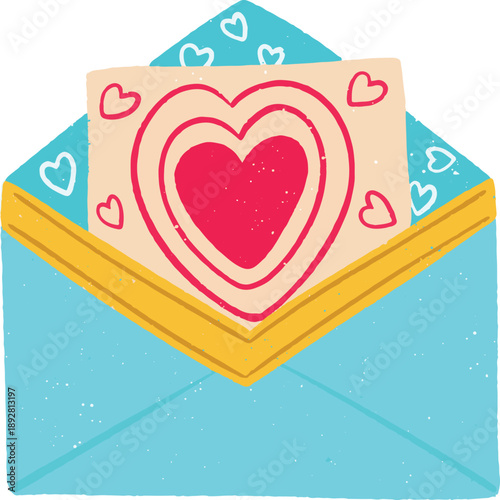 Valentine Envelope Icon Vector