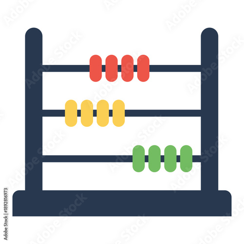 Colorful Abacus: The abacus, an ancient calculating device, stands as a testament to early numerical learning. This image embodies a bright, educational tool for fundamental mathematics.