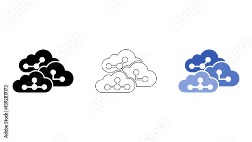 cloud network representing connected cloud-based data systems and modern technology infrastructure