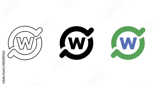 logo representing unlimited website domains and web hosting services with modern design