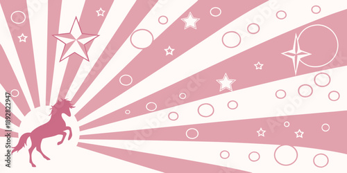 Vector illustration of a vintage floral abstract background featuring a dancing girl with pink heart patterns and seamless decorative shapes for a Valentine wedding invitation or holiday wallpaper ban