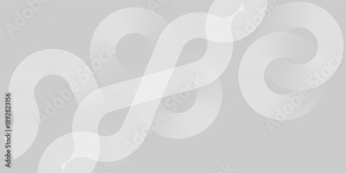 White abstract background with circle lines. Geometric stripe line art design. Linear pattern. Modern futuristic graphic. Suit for cover, presentation, website, corporate, brochure, banner,design,with