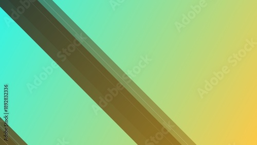 Abstract geometric shapes with a smooth gradient transition from teal to yellow