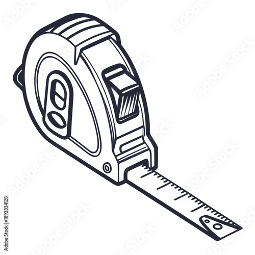 Illustrated tape measure Vector