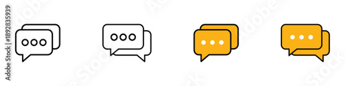 Chat icon vector. speech bubble, message symbol. vector illustration.