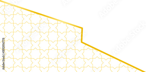 Luxury Gold Islamic Corner with Geometric Pattern Design