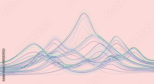 Abstract Sound Waveform Visualization with Multiple Peaks.