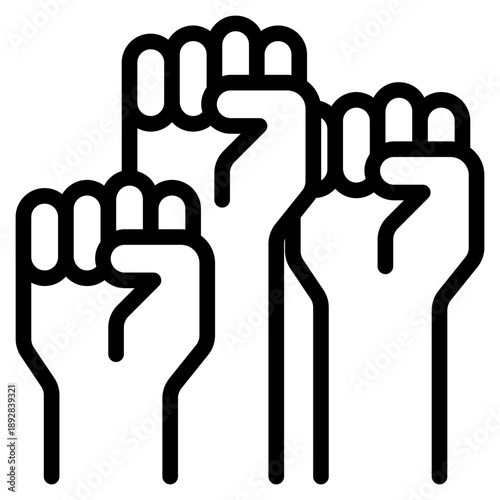 Fight releated democracy, political process, ballots, candidates, debates, results, government, freedom, and civic participation icon in vector illustration	