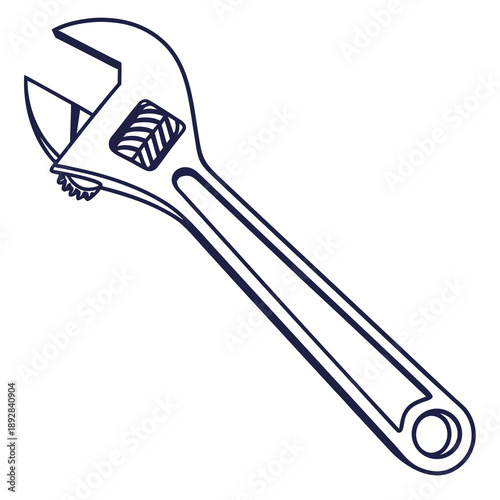 Adjustable wrench in use