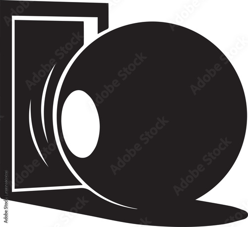 Empty tomb of jesus silhouette vector illustration line art for easter holiday celebration