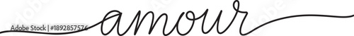 Elegant hand-drawn amour script