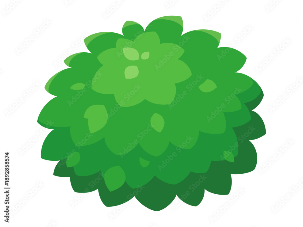 Obraz premium かわいい低木のイラスト