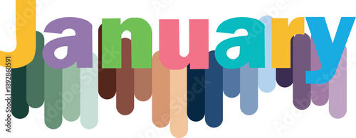 Stylish Hello January Postcard Design with Hand Drawn Inspirational Quotes, with Color palate line Themed Doodles, and Versatile Vector Layout for Print, Branding, and Gift Cards