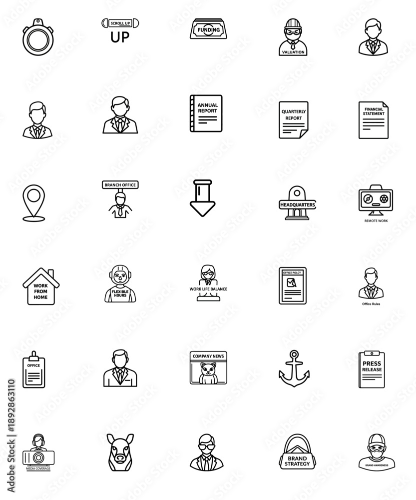 Fototapeta premium Business Icons