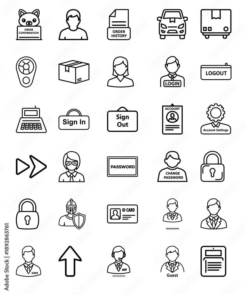 Fototapeta premium Icons User Interface