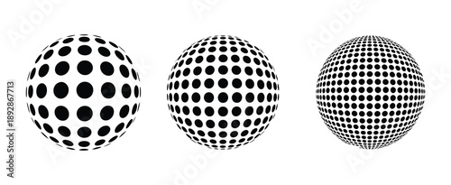 Circle Ball Vector Illustration, intricate circular pattern design inside sphere isolated on white background for abstract and geometric artwork.