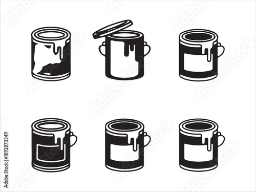 set of cans with paint