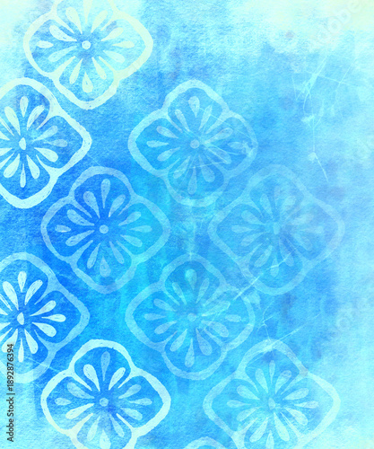 Hand-Painted Floral Watercolor Background – Soft Layered Flower Illustration