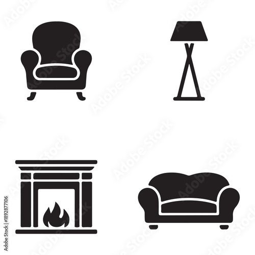 Warm interior icon showing peaceful living space