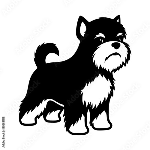 Vector illustration of a standing dog isolated PNG with Transparent Background